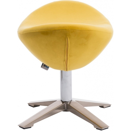 Jajo Velvet yellow upholstered footstool D2.Design
