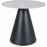 Hill 50cm glossy white&amp;matte black round coffee table Signal