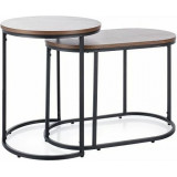Twingo walnut&amp;matte black coffee tables set Signal