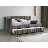 Alfie 120x200cm dark beige velvet single sofa bed with folding function Signal