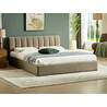 Montreal velvet 160x200cm beige bed with storage Signal