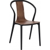 Bella Wood II walnut wooden chair with armrests D2.Design
