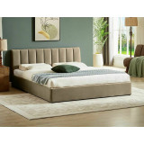 Montreal velvet 120x200cm beige bed with storage Signal