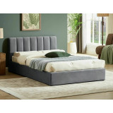 Montreal velvet 120x200cm grey storage bed Signal