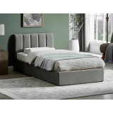 Montreal velvet 90x200cm grey storage bed Signal