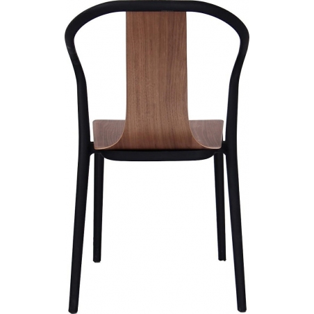 Bella Wood II walnut wooden chair with armrests D2.Design