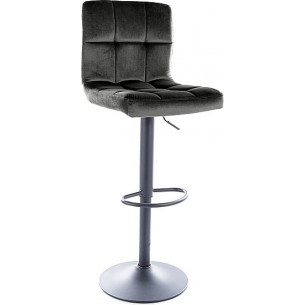 C105 black quilted velvet bar stool Signal