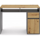 B-012 110x48cm oak artisan&amp;anthracite desk with drawer and shelves Signal