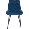 Agat navy blue&amp;black velvet chair Signal