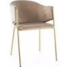 Bono beige velvet chair with gold legs Signal