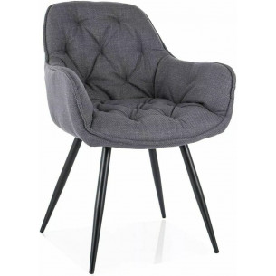 Cherry bjorn gray&amp;black quilted chair Signal