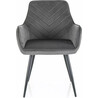 Fig gray velvet chair with stitching Signal