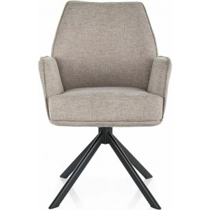 Hugo light beige swivel chair Signal