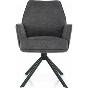 Hugo dark grey swivel chair Signal