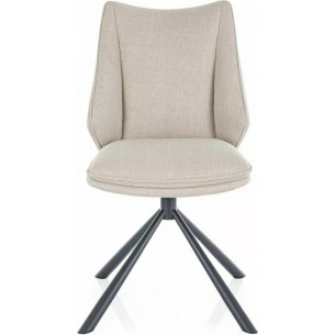 Kenzie light beige swivel upholstered chair Signal