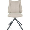 Kenzie light beige swivel upholstered chair Signal