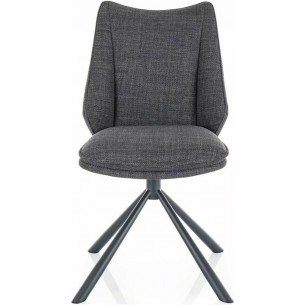 Kenzie dark grey upholstered swivel chair Signal