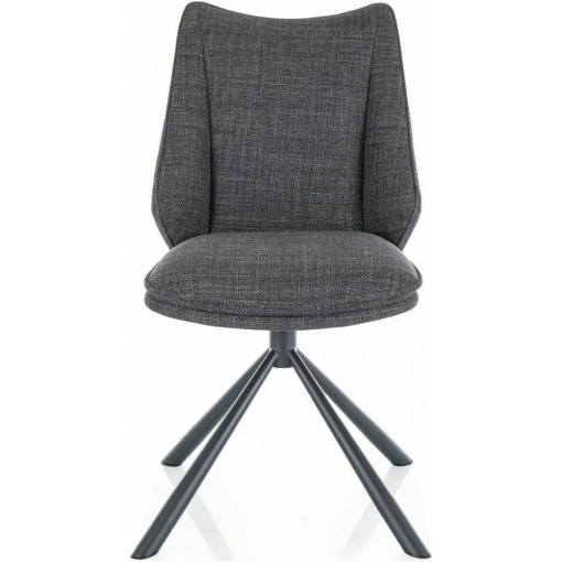 Kenzie dark grey upholstered swivel chair Signal