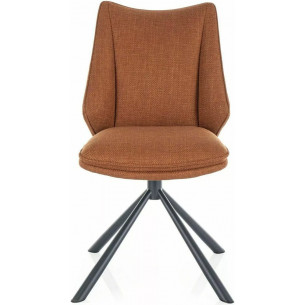 Kenzie cinnamon swivel upholstered chair Signal