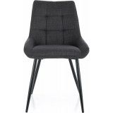 Klif grey&amp;black quilted chair with handle Signal