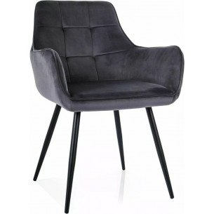 Lemon black velvet chair Signal