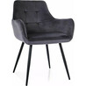 Lemon black velvet chair Signal