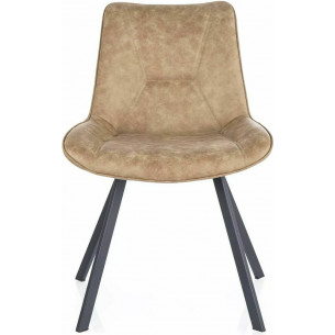 Link beige&amp;black matt upholstered chair Signal