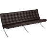 Barcelon brown 3 seater leather quilted sofa D2.Design