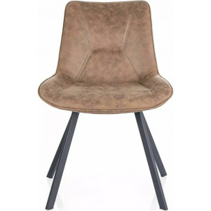 Link brown&amp;black mat upholstered chair Signal