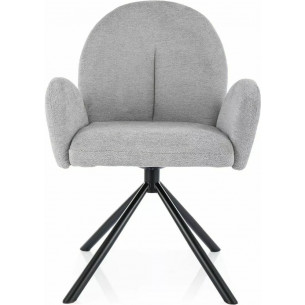 Planet grey upholstered swivel chair Signal