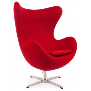 Designerski Fotel tapicerowany Jajo Chair Cashmere Czerwony D2.Design do salonu i sypialni.