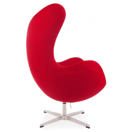 Designerski Fotel tapicerowany Jajo Chair Cashmere Czerwony D2.Design do salonu i sypialni.