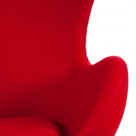 Designerski Fotel tapicerowany Jajo Chair Cashmere Czerwony D2.Design do salonu i sypialni.