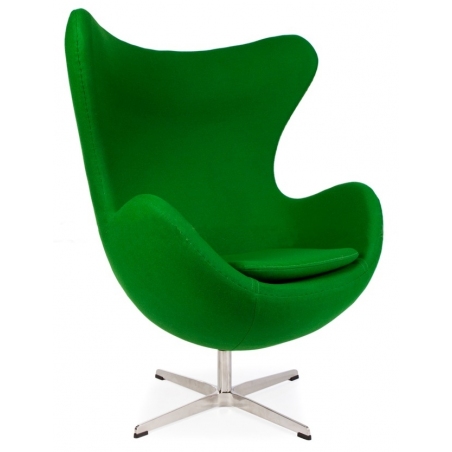Designerski Fotel tapicerowany Jajo Chair Cashmere Zielony D2.Design do salonu i sypialni.