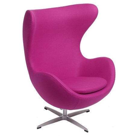 Designerski Fotel tapicerowany Jajo Chair Cashmere Amarant D2.Design do salonu i sypialni.