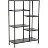 Costa 109x70cm black loft shelf on legs Signal