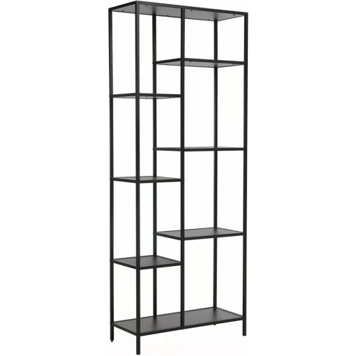 Costa 178x70cm black loft shelf on legs Signal