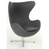 Designerski Fotel tapicerowany Jajo Chair Cashmere Jasnoszary D2.Design do salonu i sypialni. Designerski Fotel tapicerowany Jajo Chair Cashmere Jasnoszary D2.Design do salonu i sypialni.