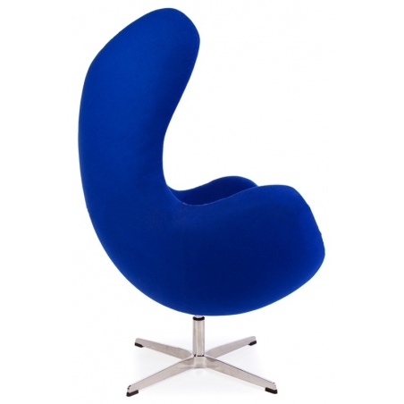 Designerski Fotel tapicerowany Jajo Chair Cashmere Niebieski D2.Design do salonu i sypialni.