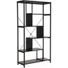 Net 85x35x163cm black loft shelf on legs Signal