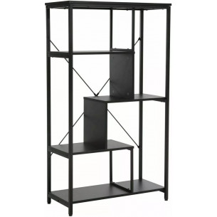 Net 75x35x132cm black loft shelf on legs Signal