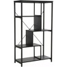 Net 75x35x132cm black loft shelf on legs Signal