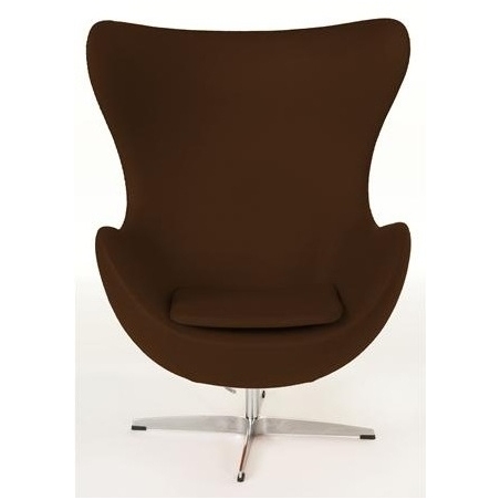 Designerski Fotel tapicerowany Jajo Chair Cashmere Brązowy D2.Design do salonu i sypialni.