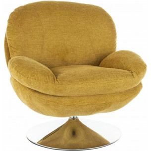 Brigitte curry swivel upholstered armchair Signal