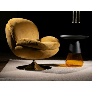 Brigitte curry swivel upholstered armchair Signal