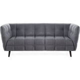 Castello 200cm dark grey&amp;wenge 3-seater upholstered sofa Signal