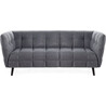 Sofa 3 osobowa tapicerowana Castello 200cm ciemny szary / wenge Signal