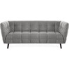 Sofa 3 osobowa tapicerowana Castello 200cm szary / wenge Signal