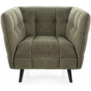 Castello olive&amp;wenge quilted upholstered armchair Signal