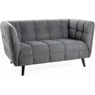 Castello 145cm dark grey&amp;wenge 2-seater upholstered sofa Signal